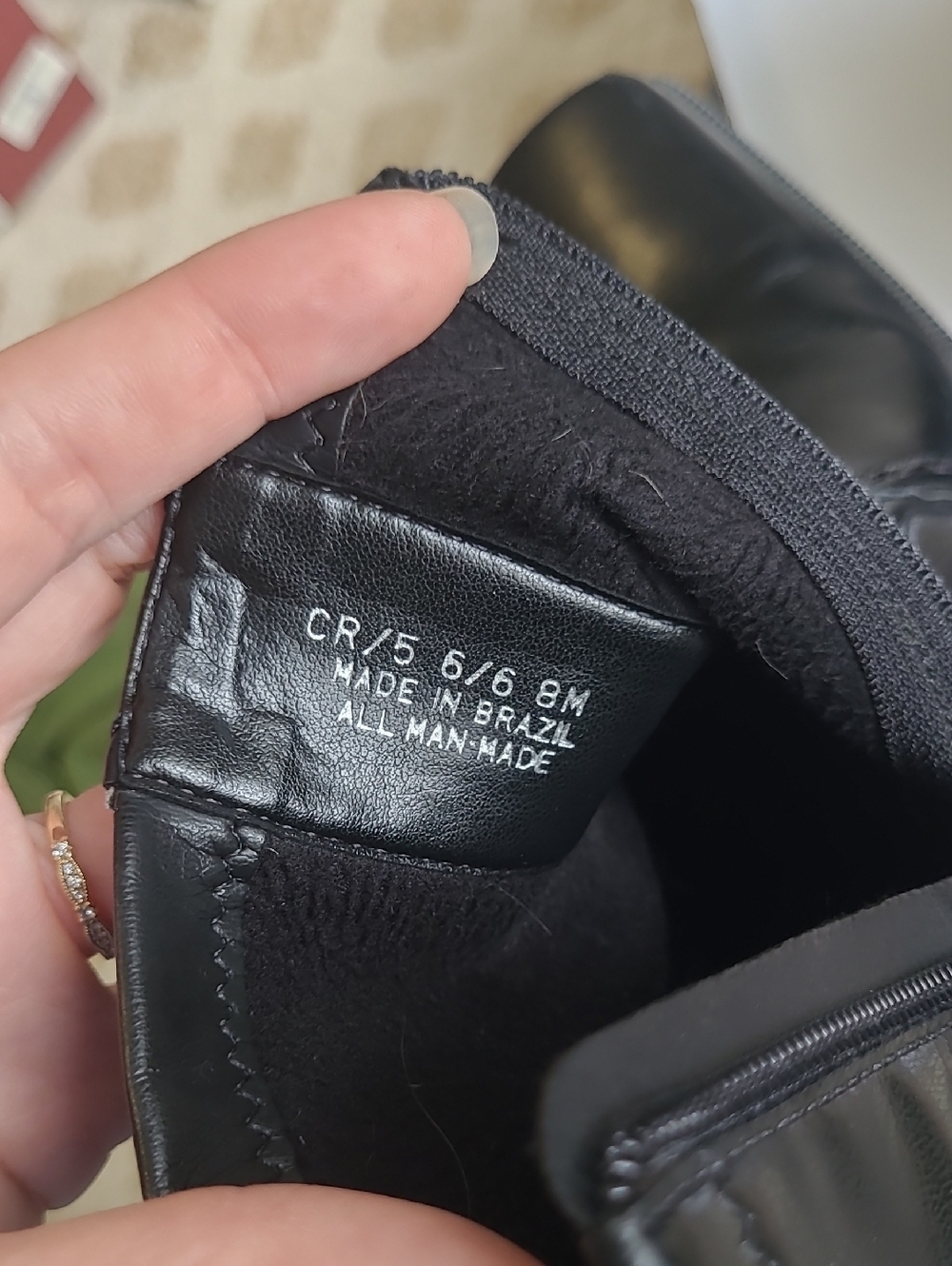 Franco Sarto Black Leather Square-Toe Ankle Booties - Picture 7 of 12